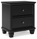 Lanolee Black Panel Bedroom Set angled view