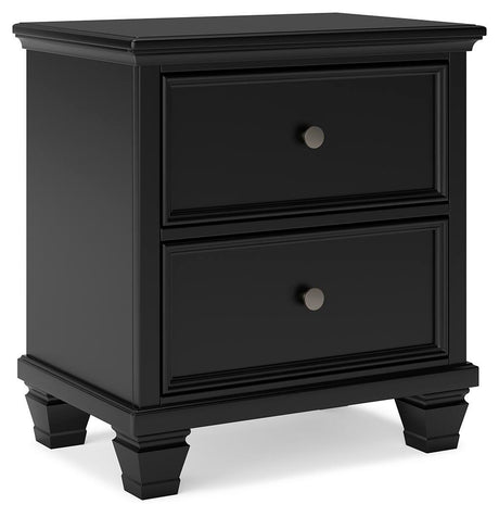 Lanolee Black Panel Bedroom Set angled view