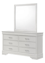 Amalia White Upholstered Tufted Panel Queen Bed