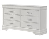Amalia White Upholstered Tufted Panel Queen Bed