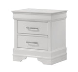 Amalia White Upholstered Tufted Panel Queen Bed