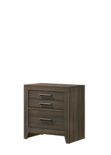 Marley Night Stand Brown, Modern Wood, 2 Metal Drawers - Ella Furniture