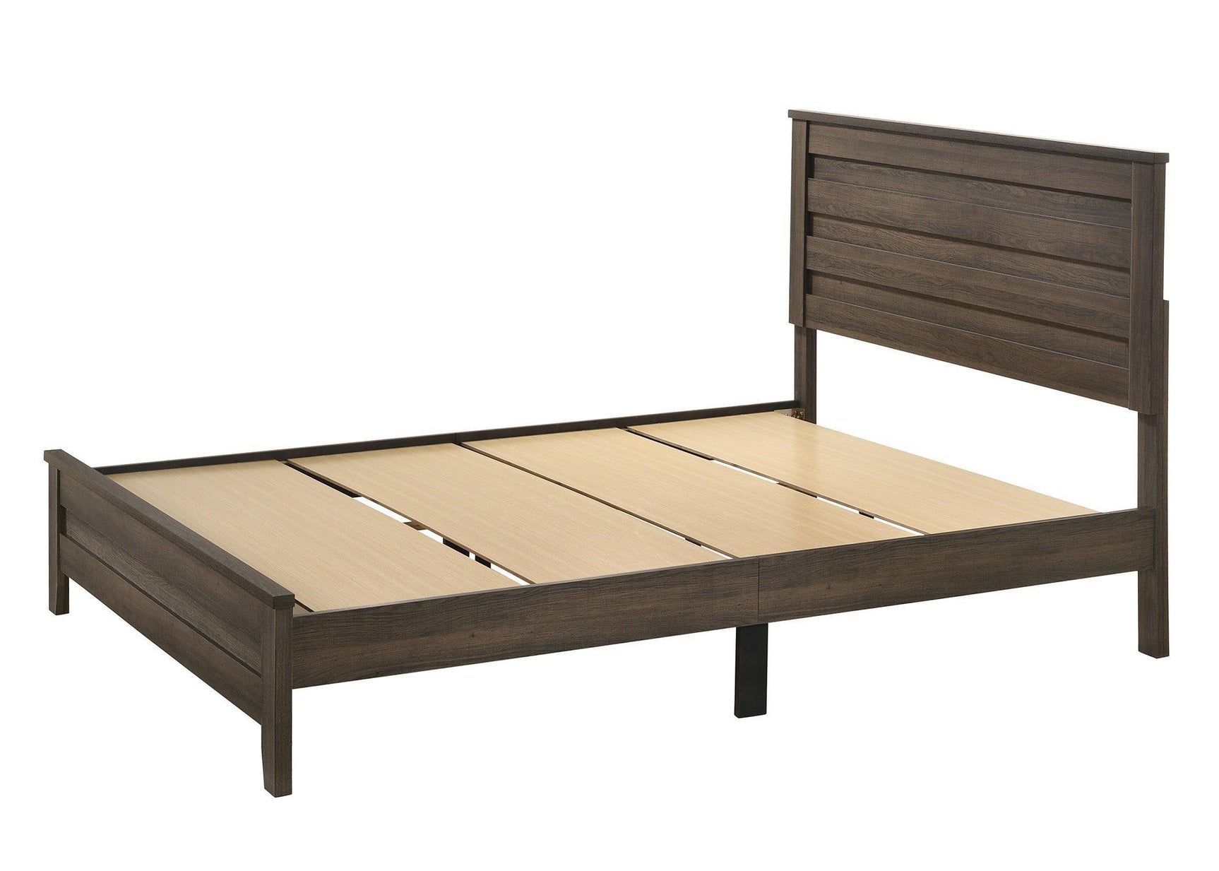 Marley Night Stand Brown, Modern Wood, 2 Metal Drawers - Ella Furniture