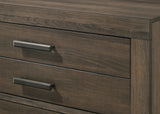 Marley Night Stand Brown, Modern Wood, 2 Metal Drawers - Ella Furniture