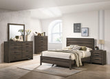 Marley Night Stand Brown, Modern Wood, 2 Metal Drawers - Ella Furniture