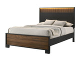 Nemy Brown LED Panel Queen Bed from Ella Furniture