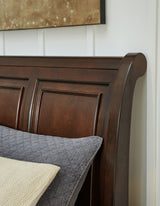 Porter Rustic Brown King Sleigh Bed