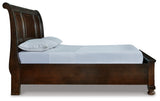 Porter Rustic Brown Queen Sleigh Storage Bed