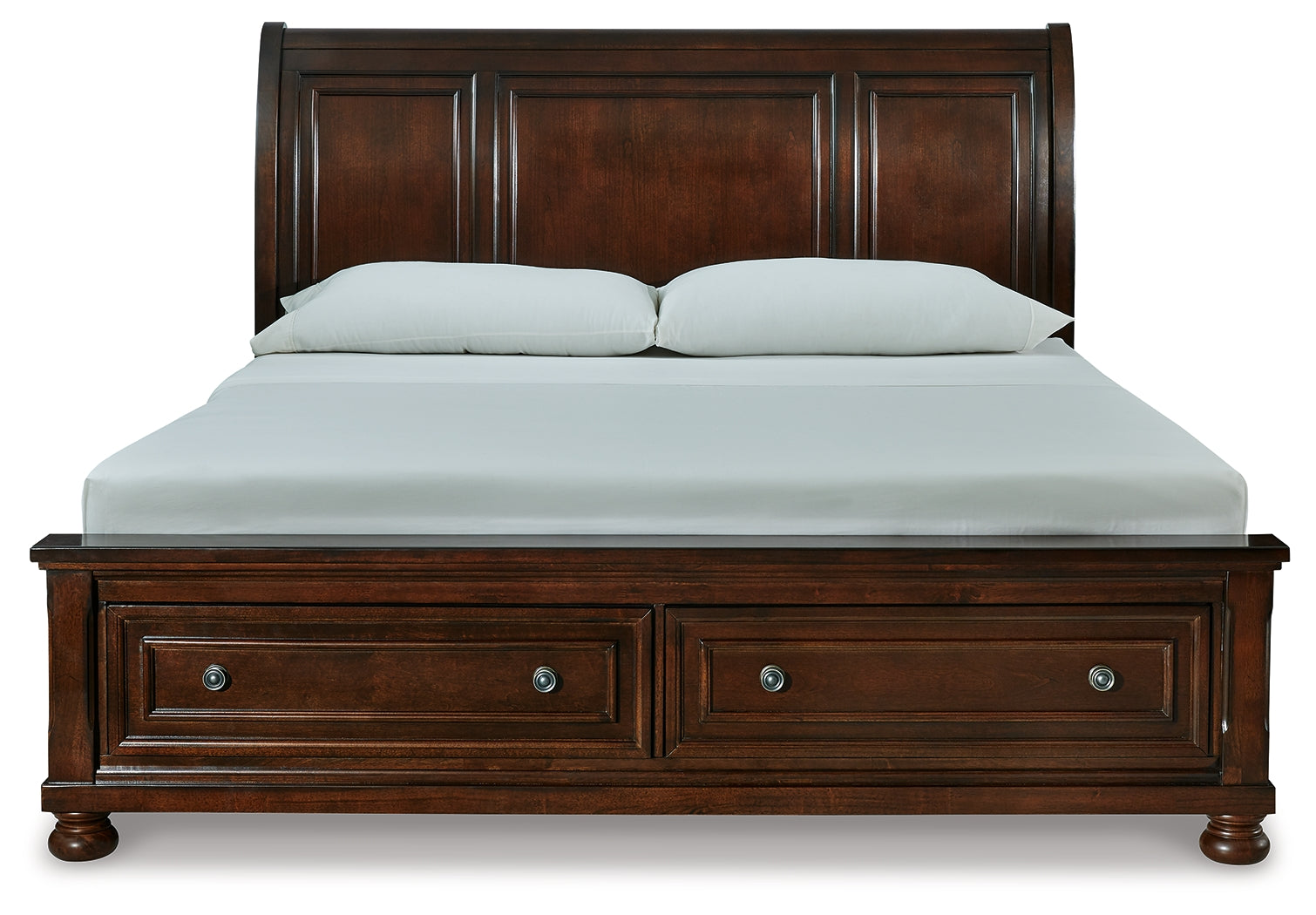 Porter Rustic Brown King Sleigh Storage Bed