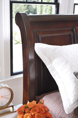 Porter Rustic Brown King Sleigh Storage Bed