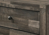 Atticus Night Stand Brown, Sleek And Modern Wood, Nickel Knob 2 Drawers - Ella Furniture