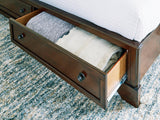 Trellington Brown King Sleigh Storage Bed
