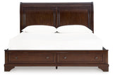 Trellington Brown King Sleigh Storage Bed