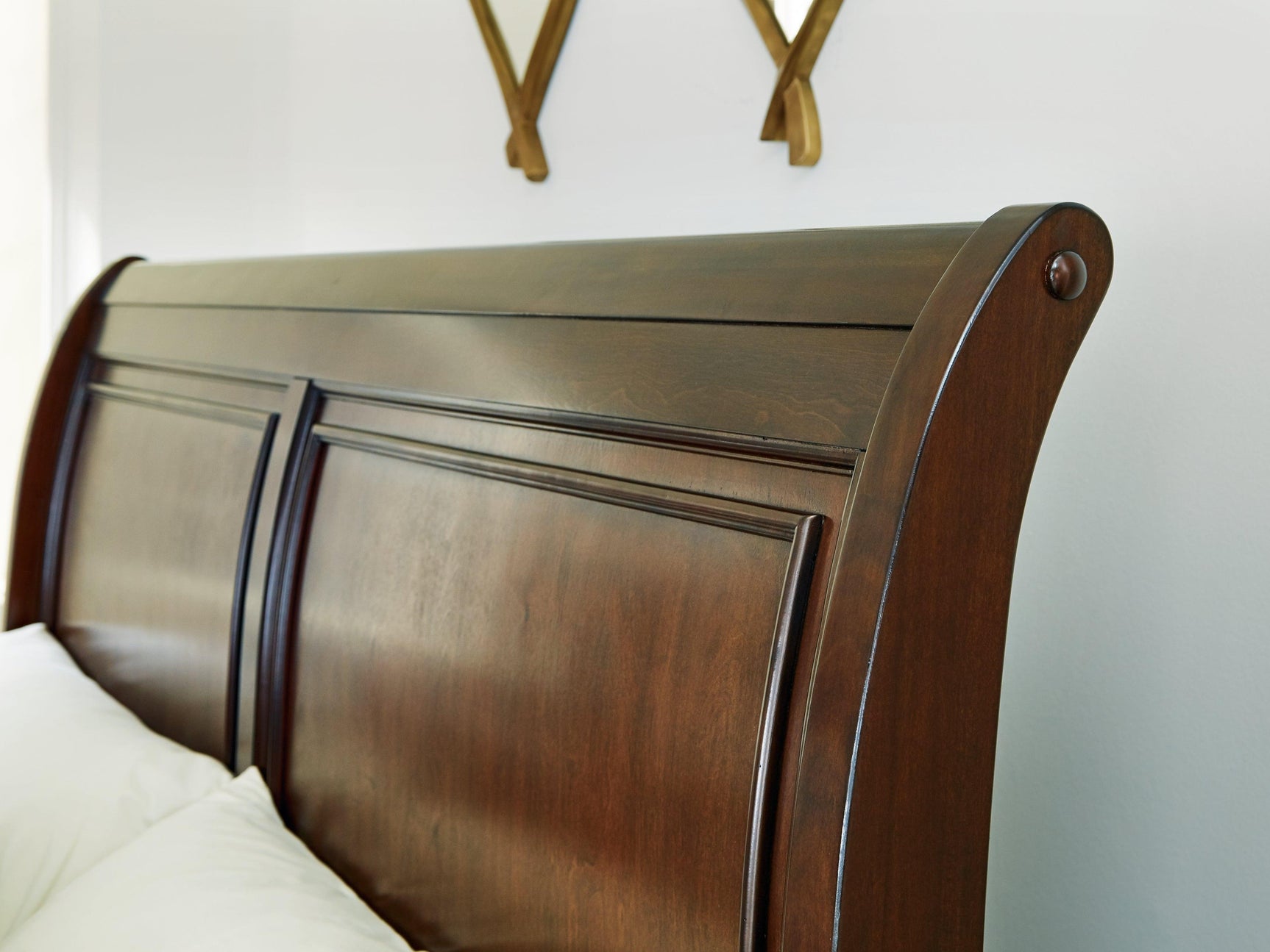 Trellington Brown Queen Sleigh Storage Bed