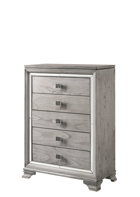 Vail Dresser Gray, Modern And Sleek Wood, Spacious Drawers - Ella Furniture