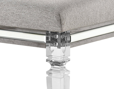 Vail Gray Finish Contemporary LED Upholstered Wood Panel Bedroom Set - Ella Furniture