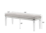 Vail Gray Sleek And Modern Sturdy Metal And Wood Queen LED Fabric Upholstered Panel Bed - Ella Furniture