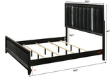 Cressida Black Upholstered Panel King Bed view 4