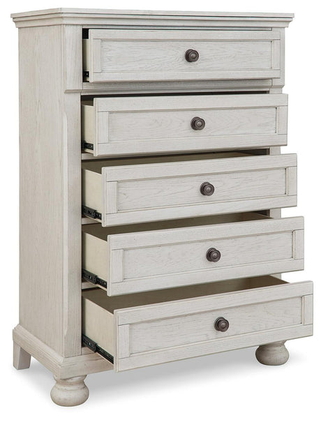 Robbinsdale Antique White Chest Of Drawers B742-45 - Ella Furniture