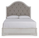 Blendon Rustic Brown Queen Upholstered Panel Bed