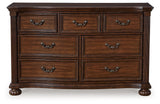 Lavinton Brown 7-Drawer Traditional Dresser