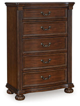 Lavinton Brown Wood Chest of Drawers