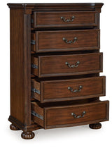 Lavinton Brown Wood Chest of Drawers