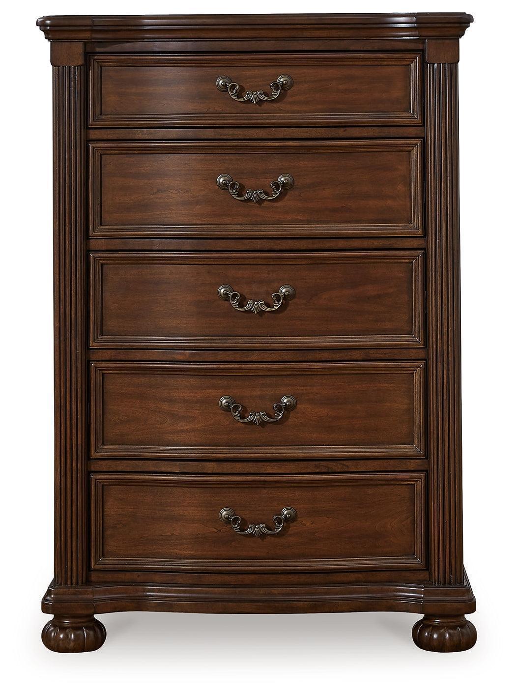 Lavinton Brown Wood Chest of Drawers