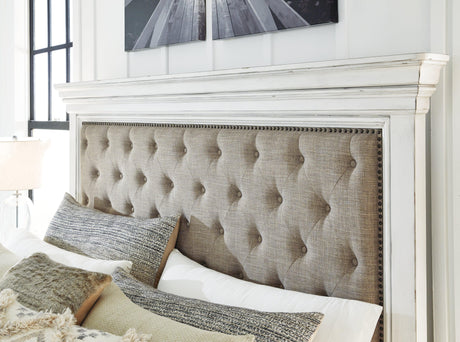 Kanwyn Whitewash Queen Panel Bed - Ella Furniture