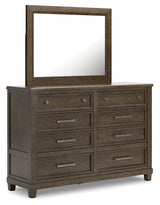 Hillcott Dark Brown Dresser And Mirror