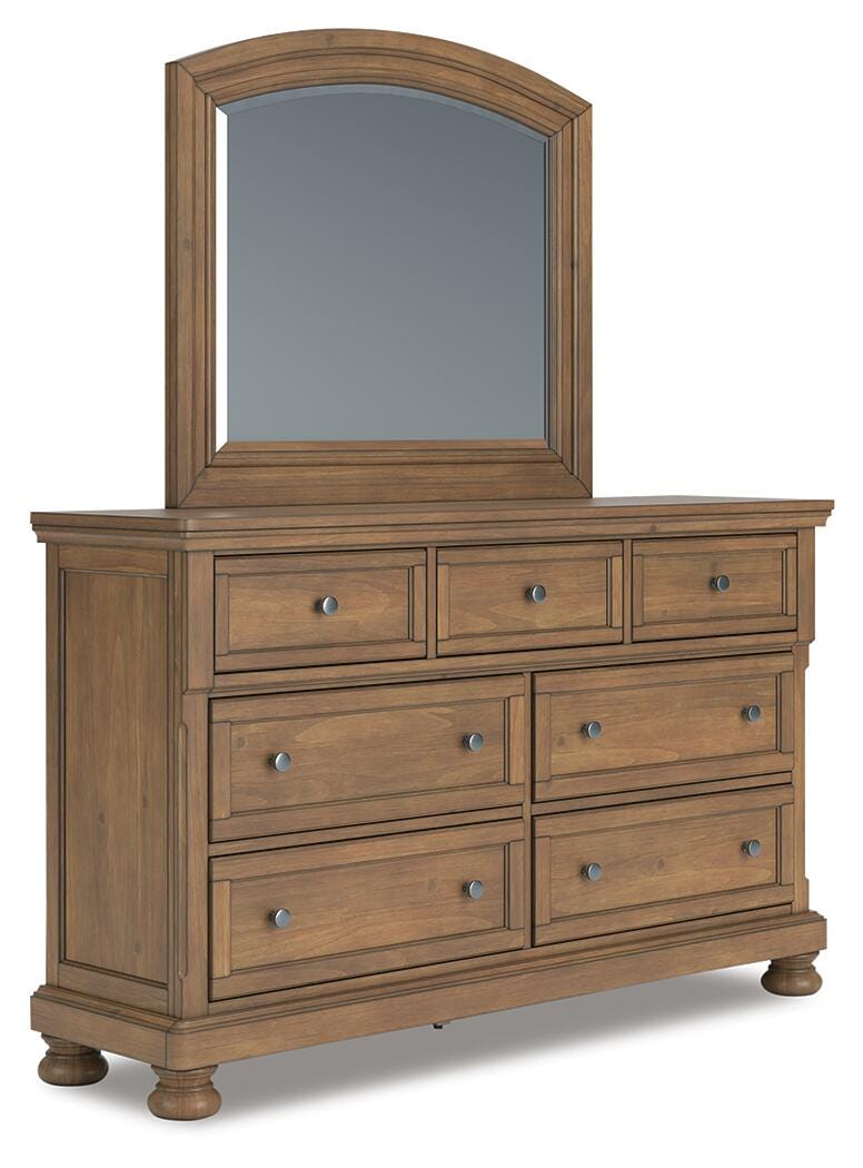 Feddinger Medium Brown Storage Sleigh Bedroom Set angled view