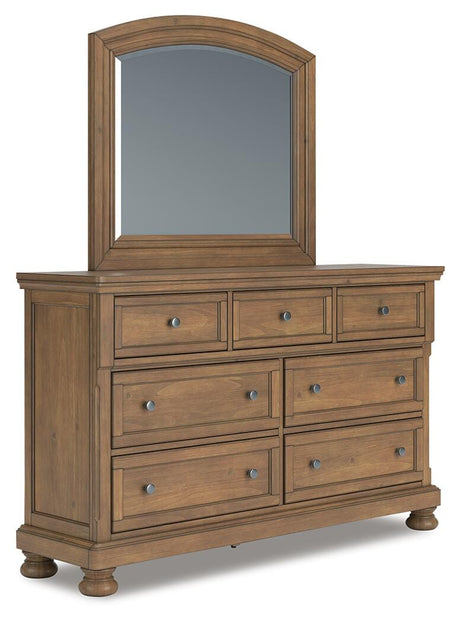 Feddinger Medium Brown Storage Sleigh Bedroom Set angled view