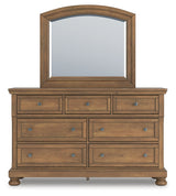 Feddinger Medium Brown Dresser and Mirror
