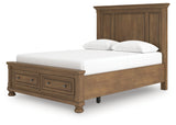 Feddinger Medium Brown Queen Panel Storage Bed