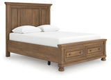 Feddinger Medium Brown Queen Panel Storage Bed