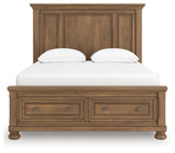 Feddinger Medium Brown Queen Panel Storage Bed