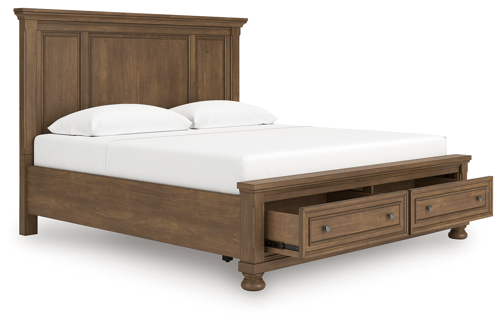 Feddinger Medium Brown King Panel Storage Bed