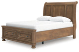 Feddinger Medium Brown Queen Storage Sleigh Bed