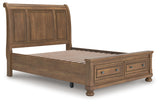 Feddinger Medium Brown Queen Storage Sleigh Bed
