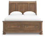 Feddinger Medium Brown Queen Storage Sleigh Bed
