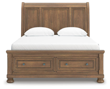 Feddinger Medium Brown Storage Sleigh Bedroom Set view 3