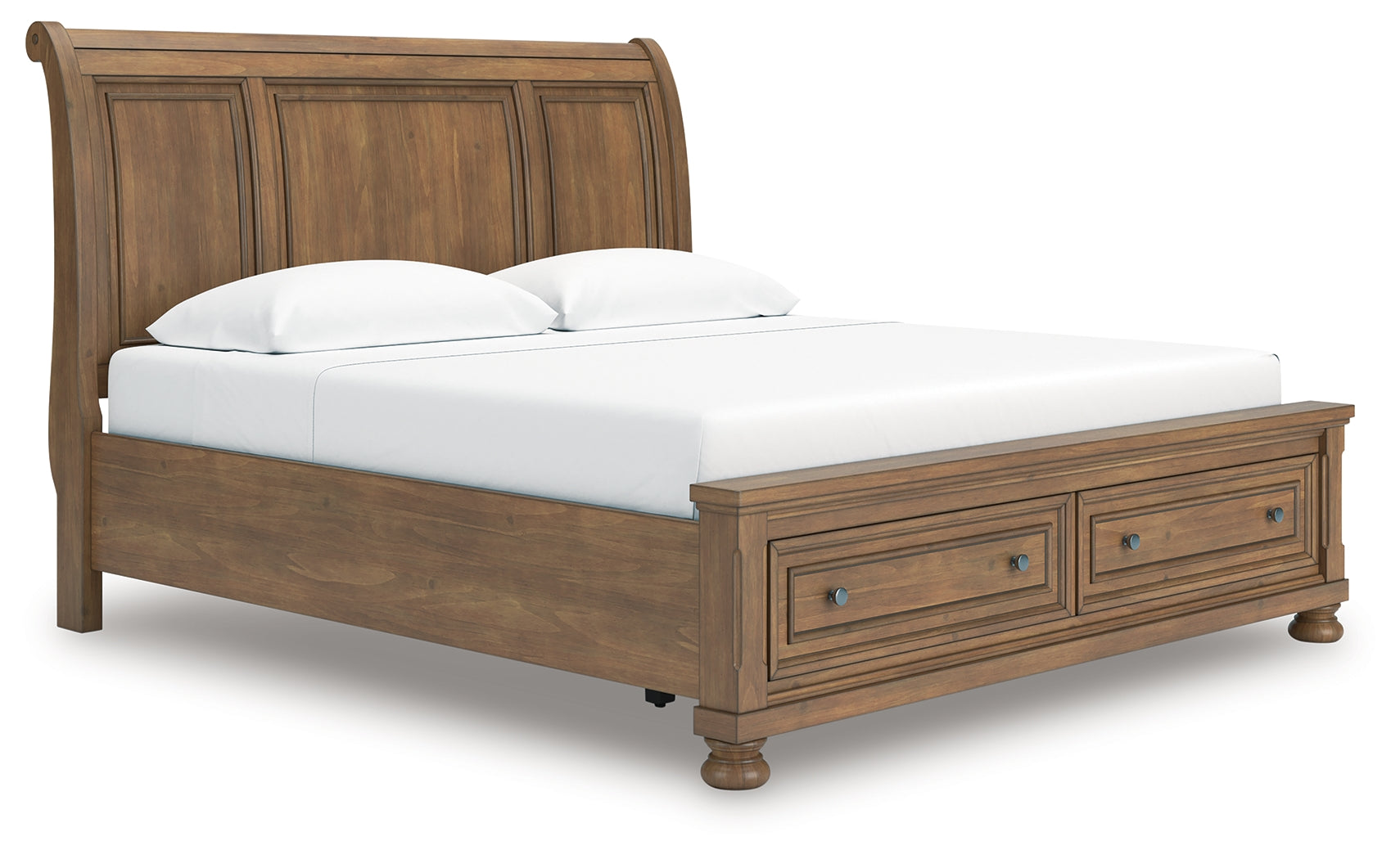 Feddinger Medium Brown King Storage Sleigh Bed