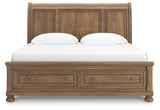 Feddinger Medium Brown King Storage Sleigh Bed