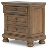 Feddinger Medium Brown Panel Bedroom Set angled view