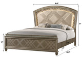 Cristal Chest Gold, Modern Contemporary, Glass 5 Drawers - Ella Furniture