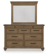 Karallin Medium Brown Dresser and Mirror view 3