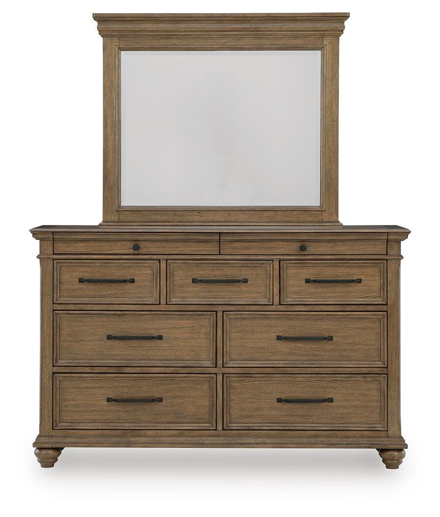 Karallin Medium Brown Dresser and Mirror view 3