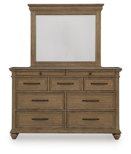 Karallin Medium Brown Dresser and Mirror view 3