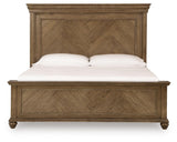 Karallin Medium Brown King Panel Bed view 3
