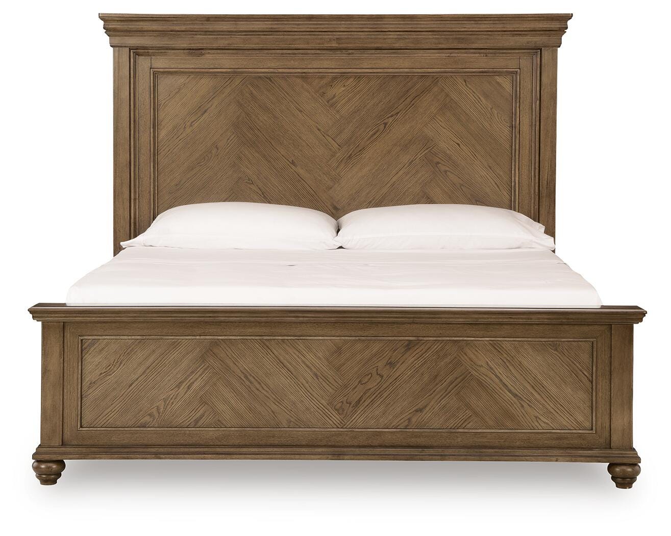 Karallin Medium Brown King Panel Bed view 3